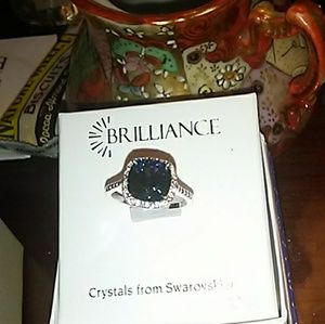BLUE SWAROVSKI CRYSTAL RING